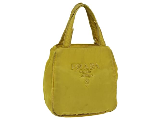 PRADA Hand Bag Nylon Yellow Auth bs13368  ref.1330601