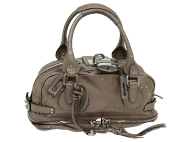 Chloé Chloe Paddington Hand Bag Leather Bronze Auth ep3857  ref.1330636