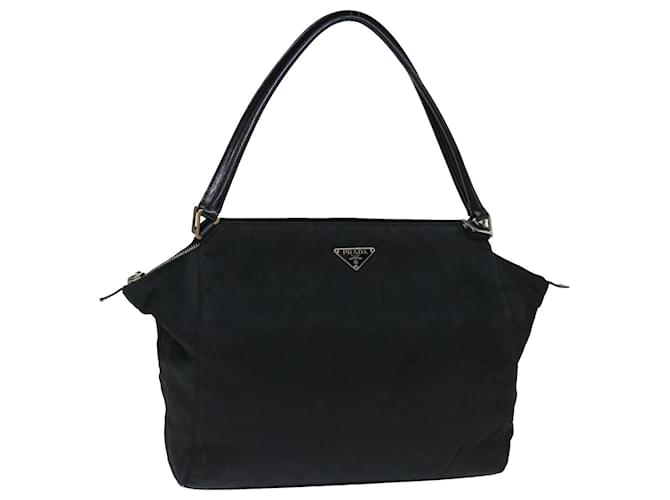 PRADA Shoulder Bag Nylon Black Auth ac2887  ref.1330663
