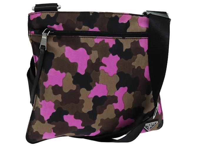 PRADA Camouflage Shoulder Bag Nylon Pink VA0886 Auth yk11624  ref.1330675