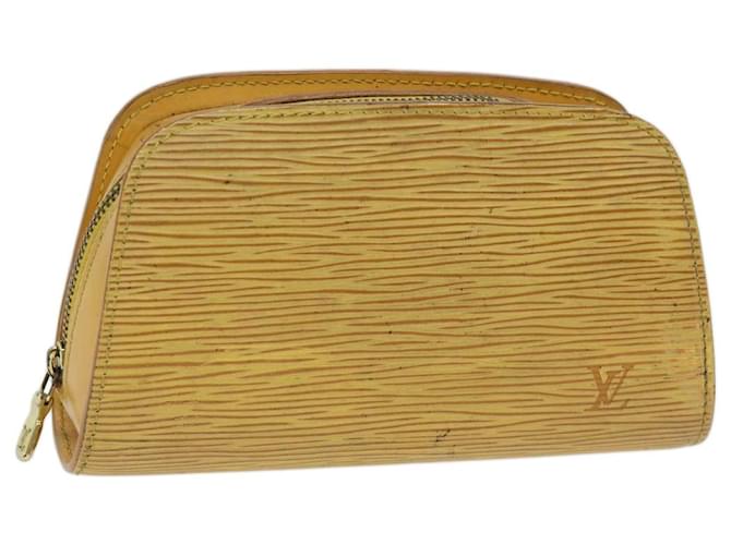 LOUIS VUITTON Epi Dauphine PM Pouch Yellow M48449 LV Auth 70694 Leather  ref.1330701