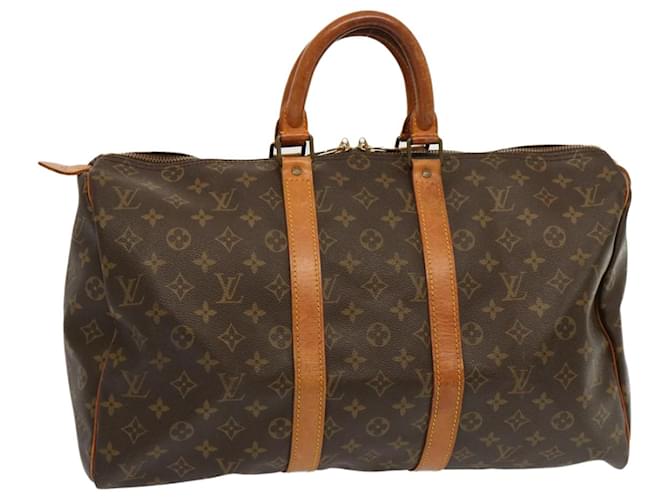 Louis Vuitton Monogram Keepall 45 Boston Bag M41428 LV Auth 70239 Cloth  ref.1330702