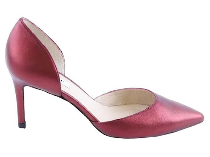 Lk Bennett Burgundy heels Dark red Polyester  ref.1330712