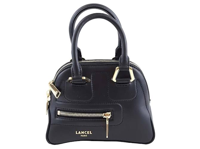 Lancel mini leather bag Black  ref.1330721