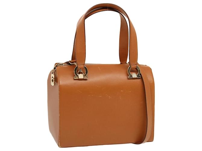 Salvatore Ferragamo Hand Bag Leather 2way Brown Auth 70346  ref.1330729