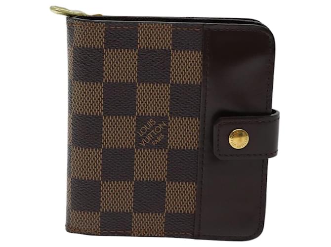 Louis Vuitton Compact zip Brown Cloth  ref.1330837