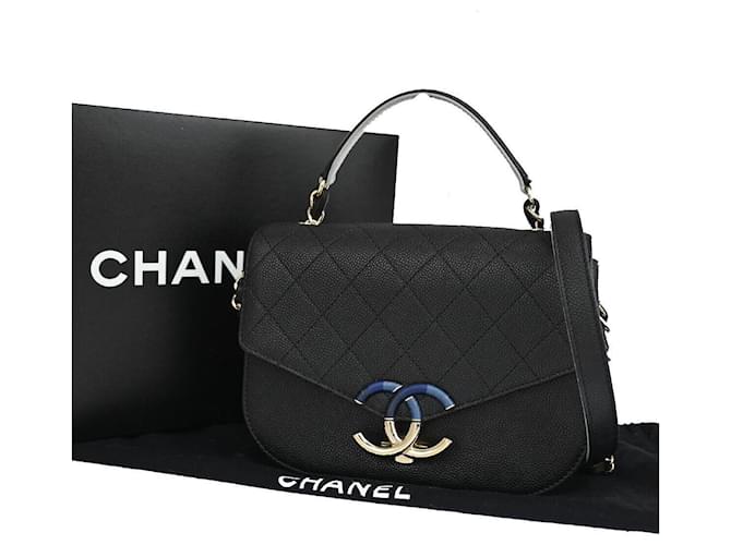 Chanel Coco Handle Black Leather  ref.1330874