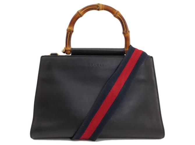 Gucci Bamboo Black Leather  ref.1330889