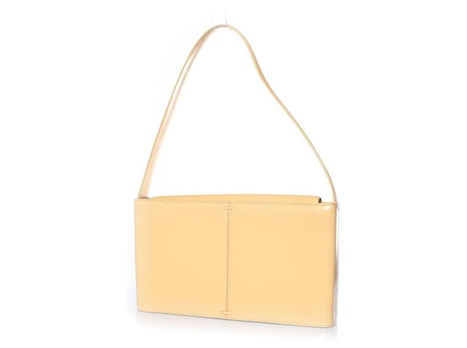 Donna Karan DKNY, leather shoulder bag in soft yellow  ref.1330893