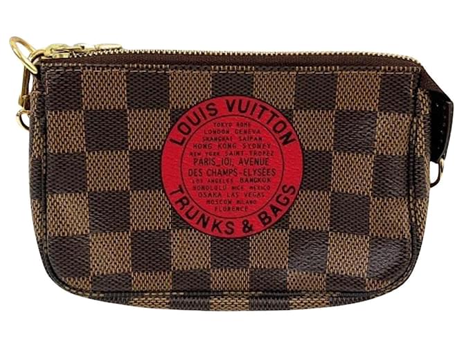 Louis Vuitton Mini Pochette Accessoires Brown Cloth  ref.1331181