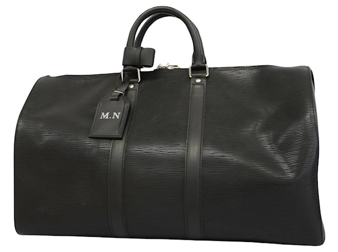 Louis Vuitton Keepall 45 Nero Pelle  ref.1331220