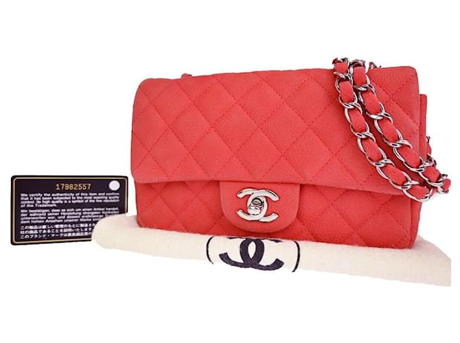 Chanel Mini matelassé Red Leather  ref.1331296