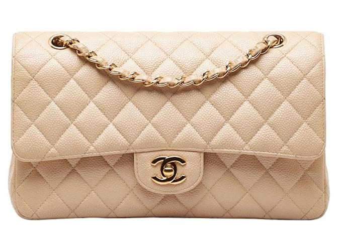 Chanel Timeless Beige Leather  ref.1331298