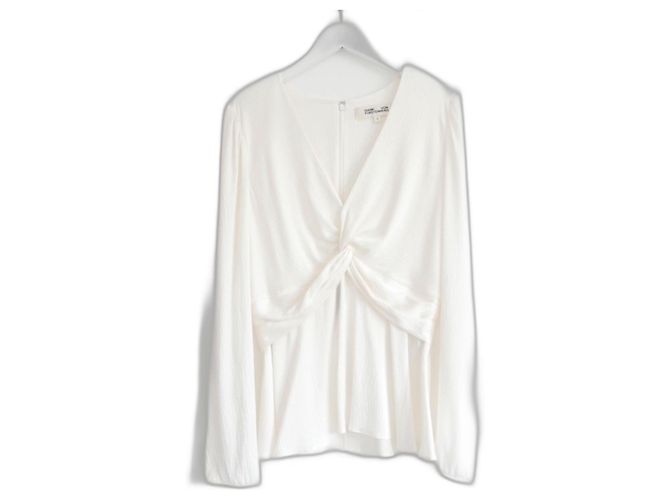Diane Von Furstenberg Bluse aus strukturierter Seide Roh