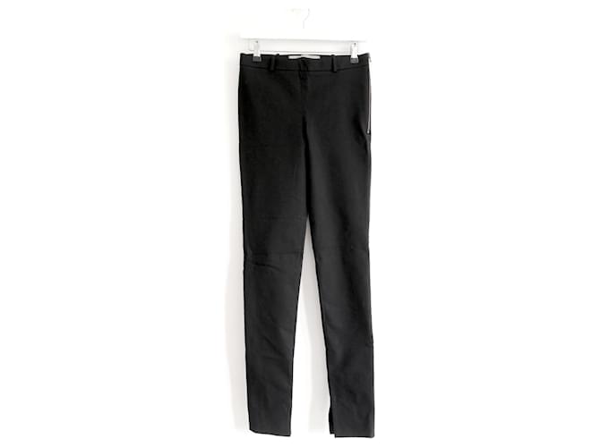 Pantaloni con zip laterale di Roland Mouret Nero Cotone Elastan  ref.1331444