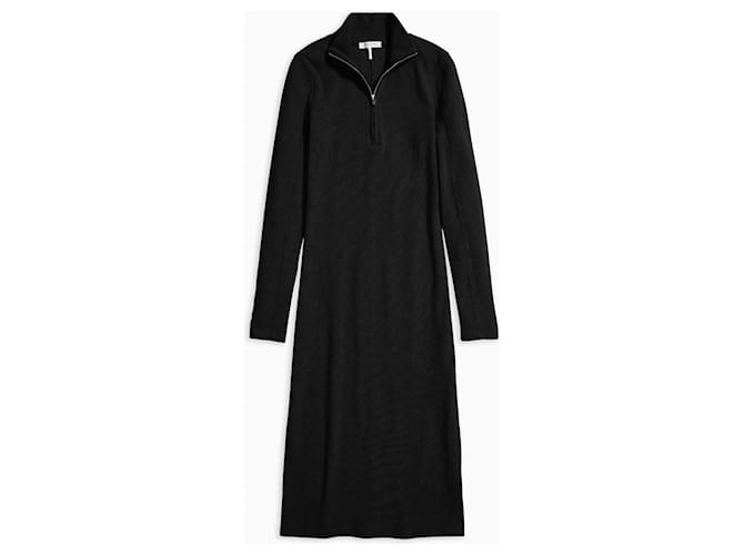 Rag & Bone Laila Zip dress Black Cotton  ref.1331456