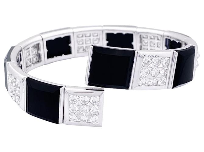 Chanel bracelet, "Harmony", WHITE GOLD, diamants, onyx.  ref.1331464