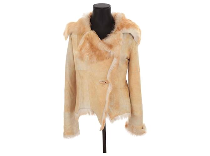 Plein Sud Fur coat Beige  ref.1331482