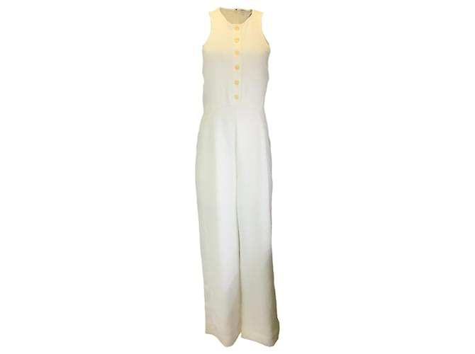 Autre Marque Proenza Schouler White Label Off-White Sleeveless Crepe Jumpsuit Polyester  ref.1331514