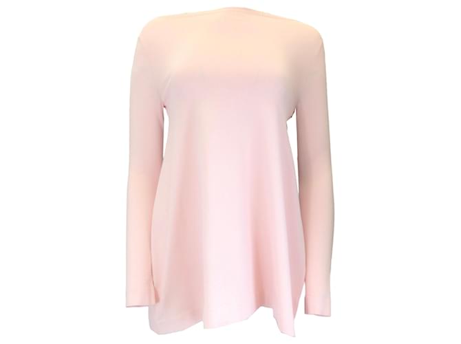 Autre Marque Alaia Light Pink Long Sleeved Viscose Knit Top  ref.1331530