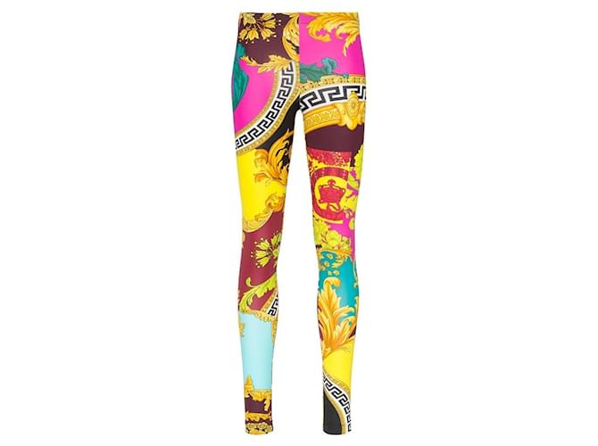 Autre Marque Versace Multi Voyage Baroque All Over Print Leggings Multiple colors Synthetic  ref.1331536