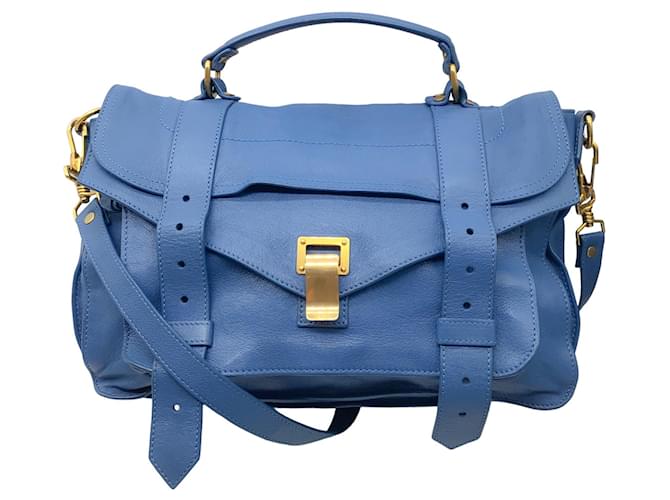 Autre Marque Proenza Schouler Blue PS1 Leather Shoulder Bag  ref.1331544