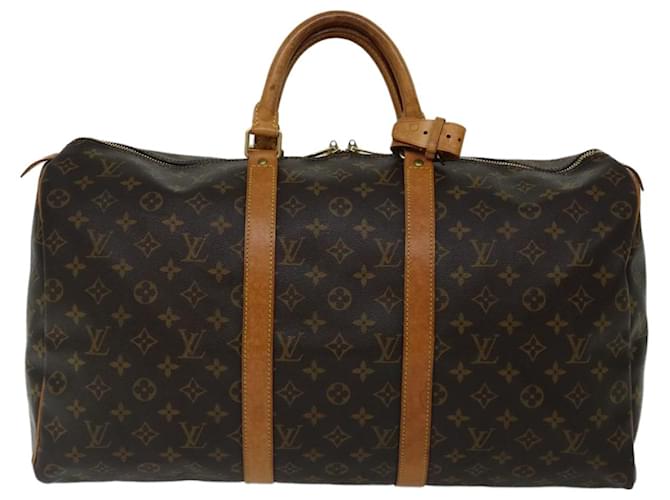 Louis Vuitton Keepall 50 Brown Cloth  ref.1331654