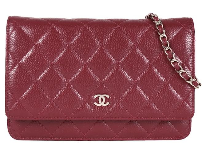 Classique Chanel Matelassé Cuir Rouge  ref.1331776