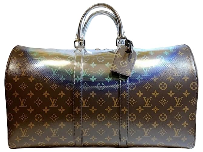 Louis Vuitton Keepall Bandouliere 50 Brown Cloth  ref.1331792