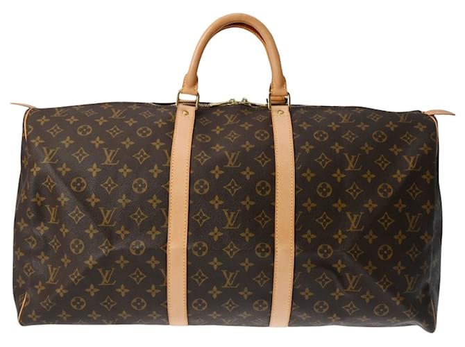 Louis Vuitton Keepall 55 Brown Cloth  ref.1331990