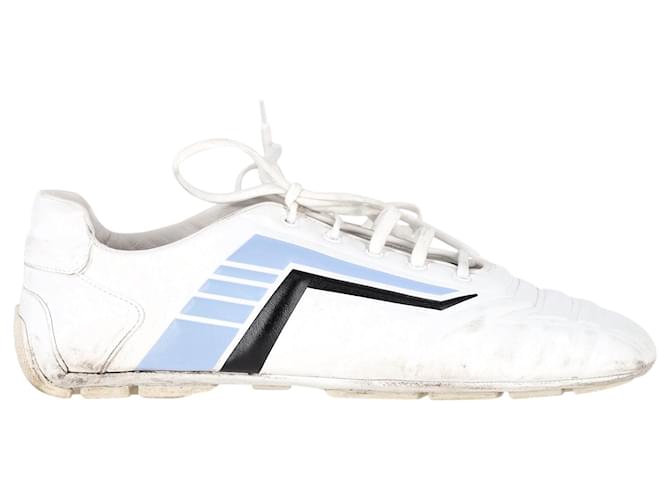 Prada Rev Sneakers aus weißem Leder  ref.1332014