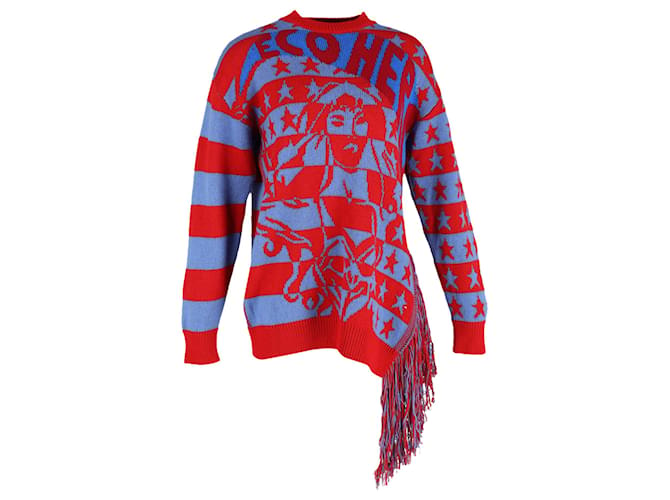 Stella Mc Cartney Stella McCartney Eco Hero Intarsia Sweater in Blue Wool  ref.1332036