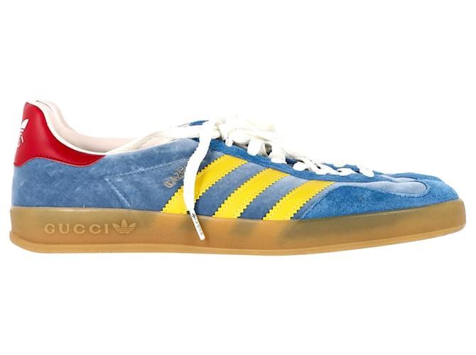 Adidas x Gucci Gazelle Sneakers in Light Blue Suede  ref.1332041