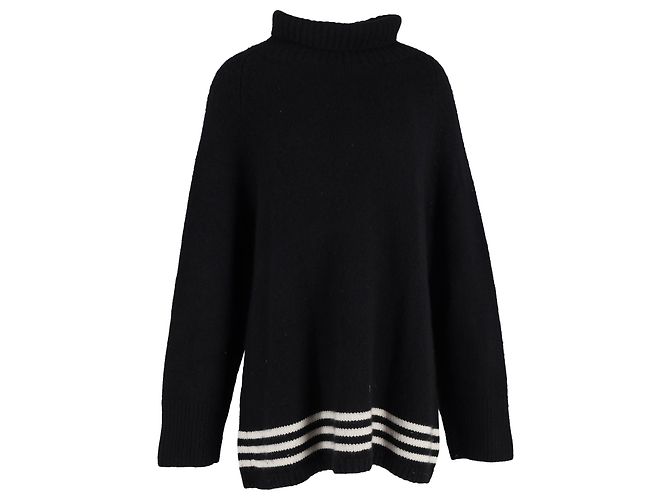 Khaite Rollkragenpullover aus schwarzer Wolle 