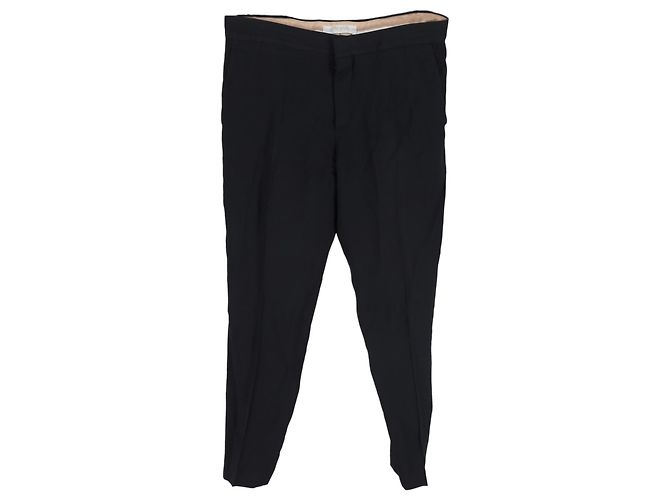 Pantaloni dritti Chloé in lana nera Nero