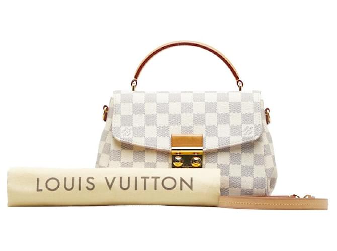 Louis Vuitton Damier Azur Croisette Handtasche Canvas N41581 in guter Kondition Leinwand  ref.1332102
