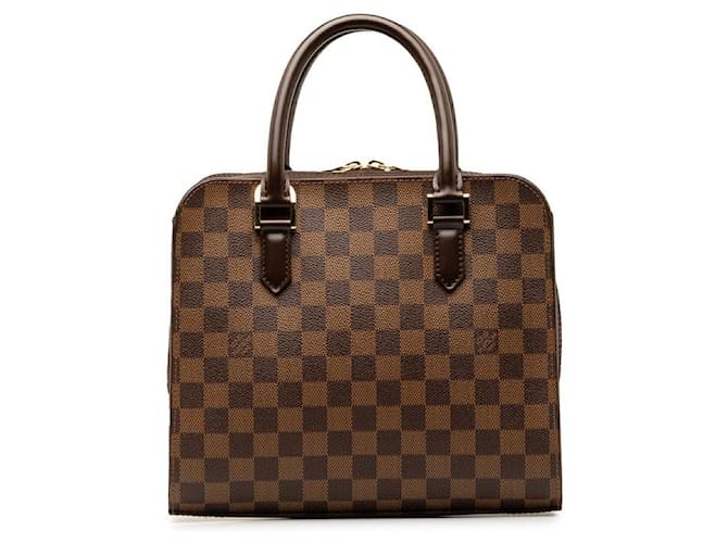 Louis Vuitton Damier Ebene Triana Handbag Canvas N51155 in good condition Cloth  ref.1332103