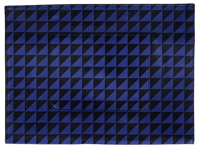 Proenza Schouler Geometric Large Clutch Bag in Blue Leather Cotton  ref.1332108