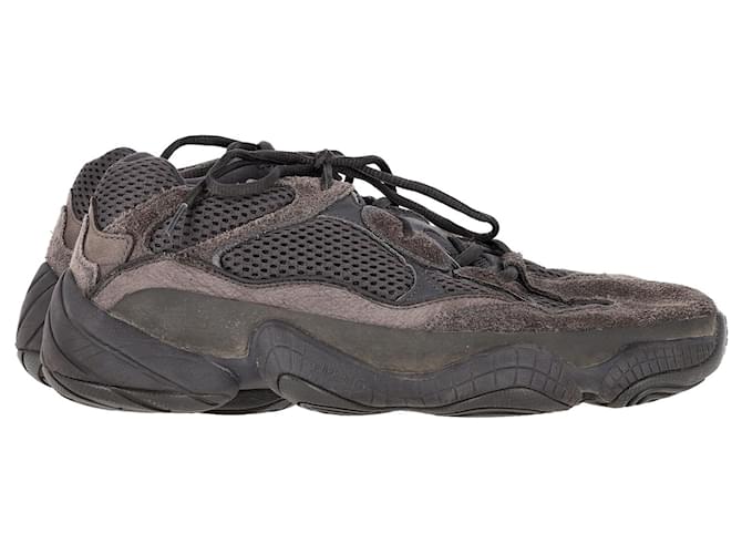 Yeezy x Adidas 500 'Granite' Sneakers in Grey Suede and Mesh  ref.1332109