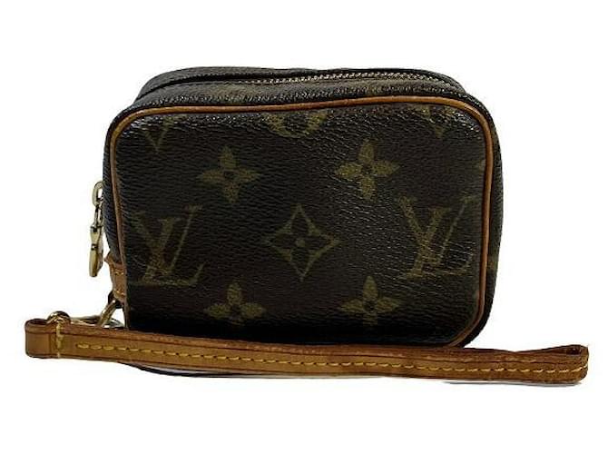 Louis Vuitton Truth Wapiti Pouch Canvas Clutch Bag M58030 in fair condition Cloth  ref.1332124