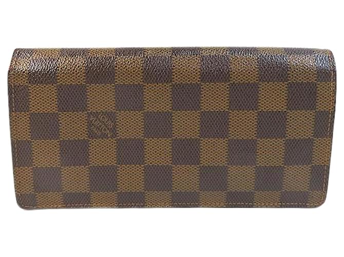 Louis Vuitton Portefeuille Brazza Wallet Canvas Long Wallet N60017 in fair condition Cloth  ref.1332133