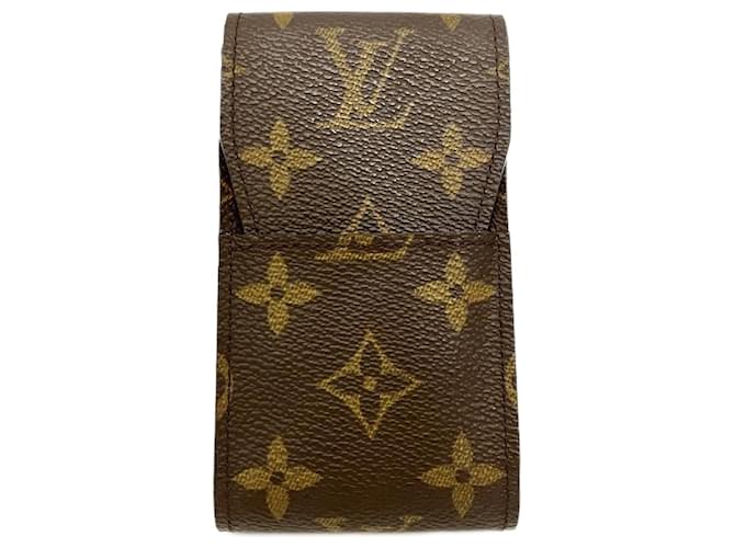 Louis Vuitton Monogram Cigarette Case Mobile Phone Pouch Etui Canvas Other 253lvs719 in excellent condition Cloth  ref.1332149
