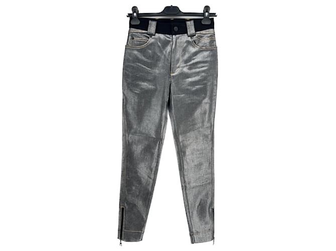 LOUIS VUITTON  Trousers T.fr 34 Denim - Jeans Metallic  ref.1332195