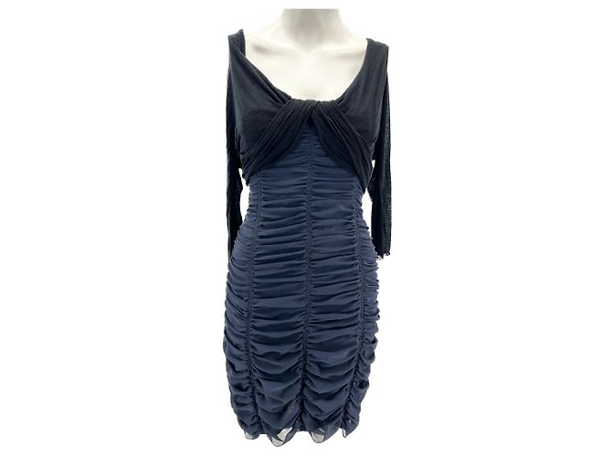 Carven Kleider T.FR 38 Seide Schwarz