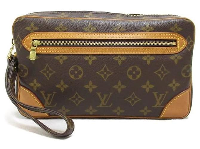 Louis Vuitton Marly Dragonne Canvas Clutch Bag M51825 in excellent condition Cloth  ref.1332233