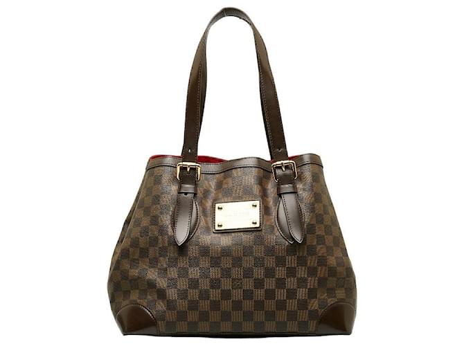 Louis Vuitton Hampstead MM Canvas Tote Bag N51204 in good condition Cloth  ref.1332241