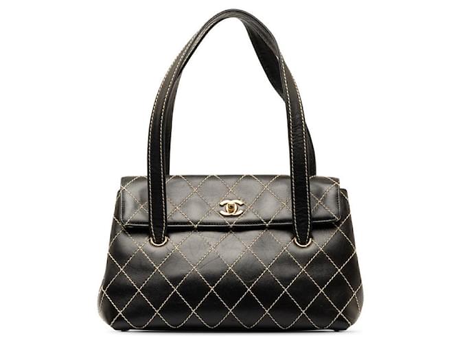 Chanel CC Wild Stitch Leather Handbag Handbag Leather in Good condition  ref.1332277