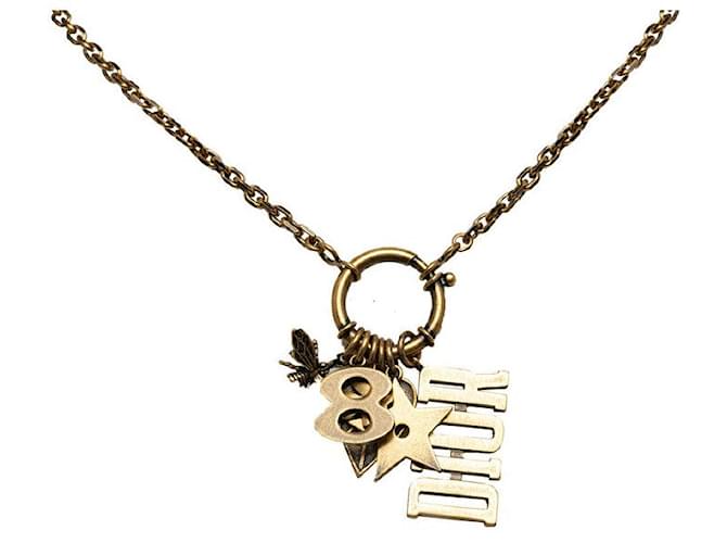 Dior Logo Charms Pendant Necklace Necklace Metal in Good condition  ref.1332280
