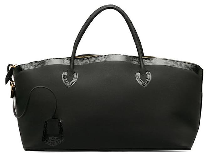 Bolso de cuero Louis Vuitton Lockit East West M93844 en muy buen estado Negro  ref.1332281