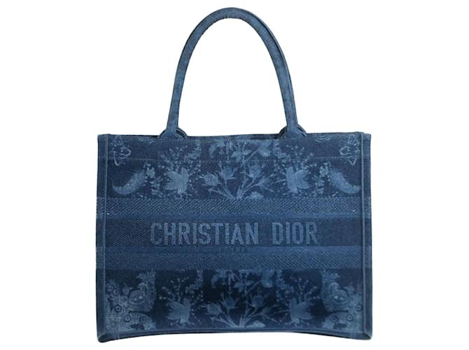 Christian Dior Blue 2021 Medium book tote Cloth  ref.1332284